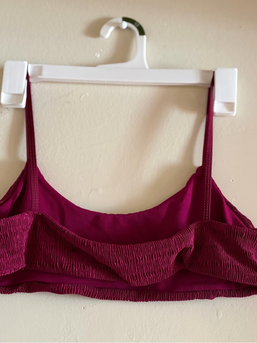 Old Navy Two-Piece Bikini Set in Plum Top and Pink/Orange Patterned Bottoms - Picture 4 of 9